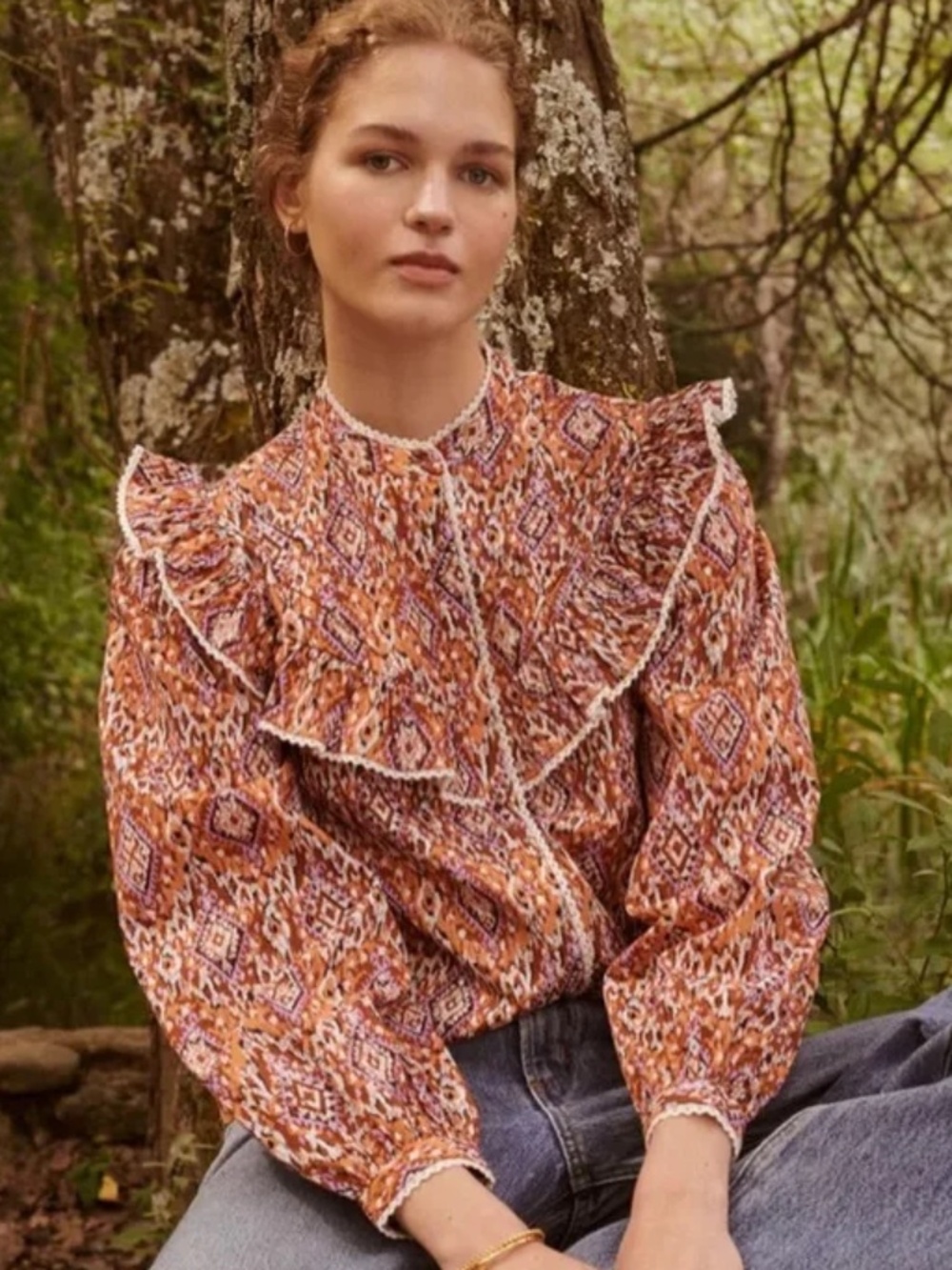 Sonmer DOROTHY BLOUSE- TERRACOTTA $160 Size Small NIB